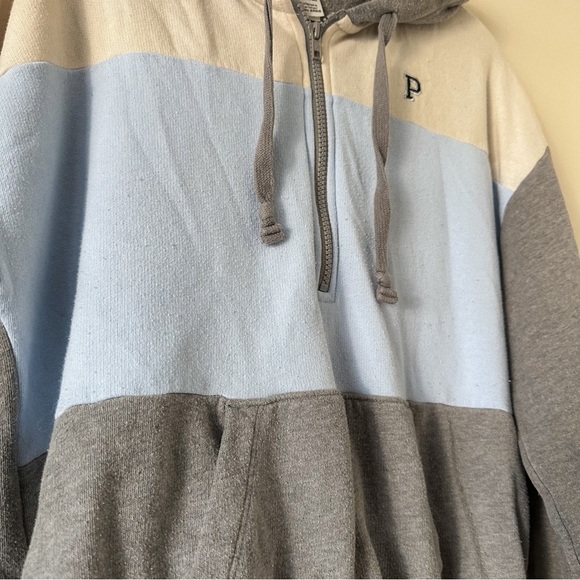 Victoria's Secret PINK Campus Colorblock Quarter Zip Pullover Size Xsmall - Picture 4 of 8